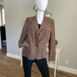 Talbots Brown 100% silk blazer